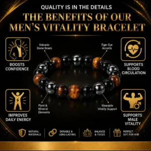 ✨🔥Dafeila® Men's Strength & Vitality Bracelet💯🎂Upgrade Your Energy. Style. and Confidence-ABB8